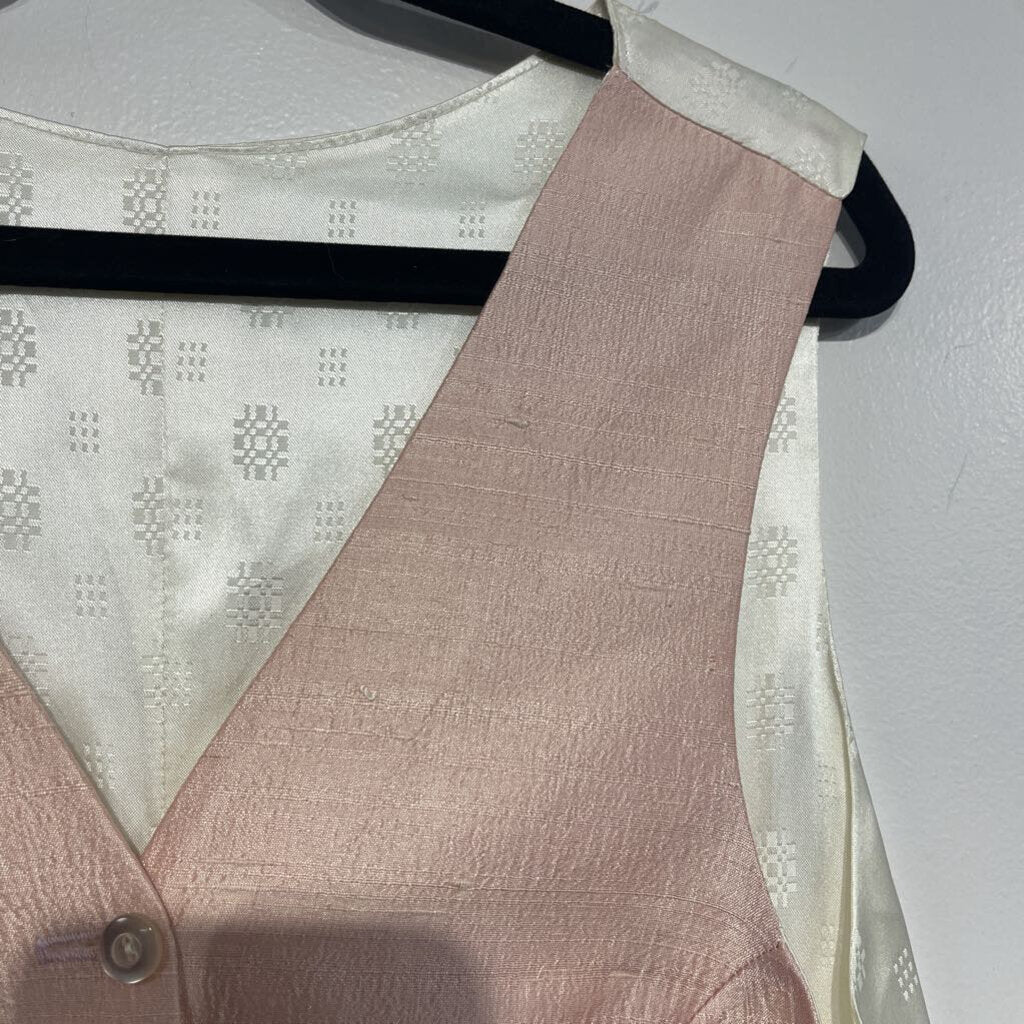 Pale Pink Silk Vest