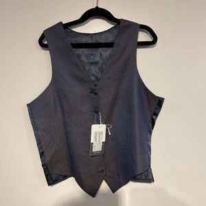 Blue and Gold Iridiscent Hounsdtooth Vest