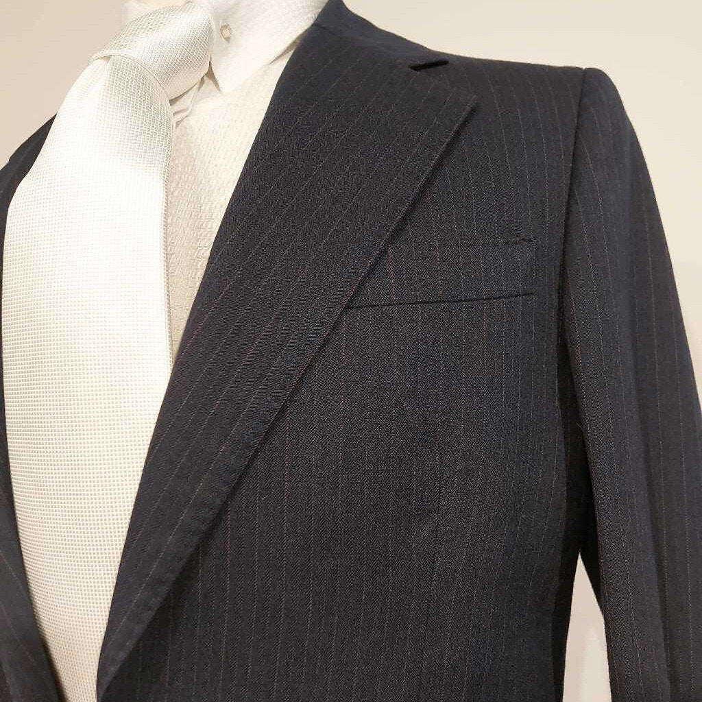 LeCheval Navy Pinstripe Boys Three Piece Suit