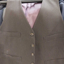 Tailored Sportsman Brown Striped Mens Coat and Vest