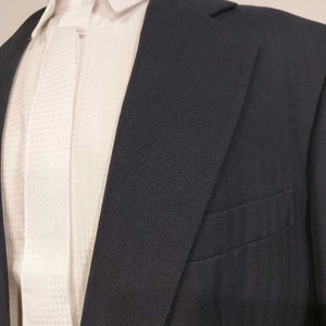 Carl Meyers Navy Herringbone Mens Suit