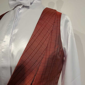 Custom Red Plaid Formal Vest