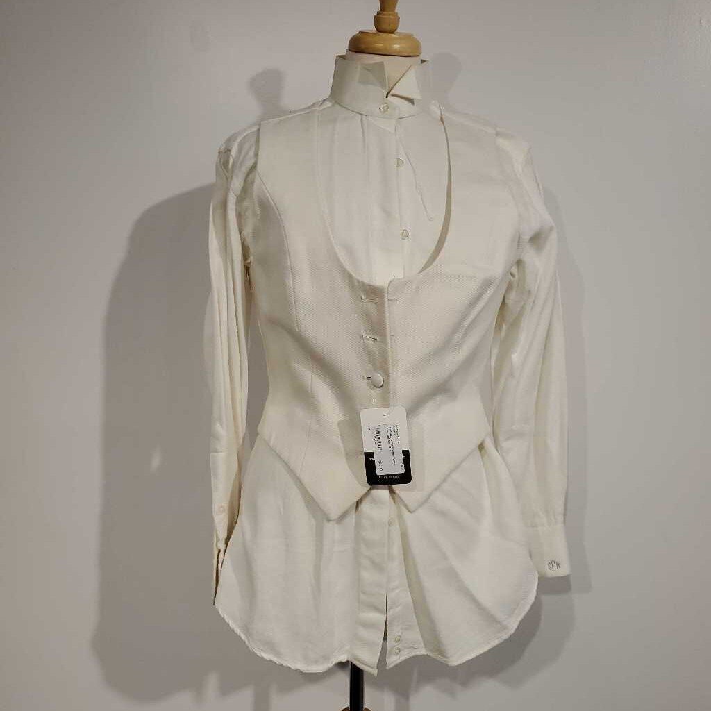 White Formal Vest and Shirt Set