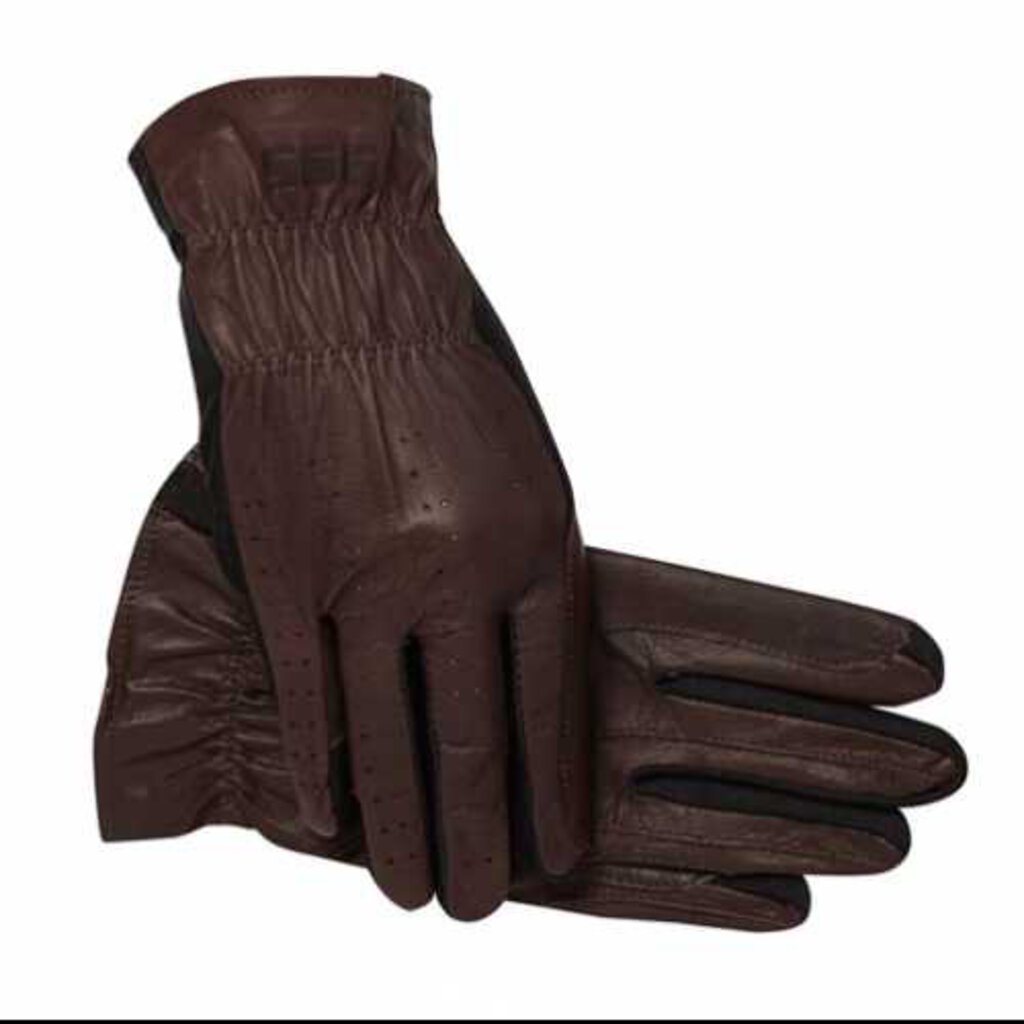 SSG Pro Show Leather Palm Gloves Brown