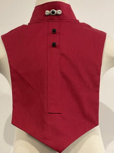 Red Dickie with Black Sparkle Buttons