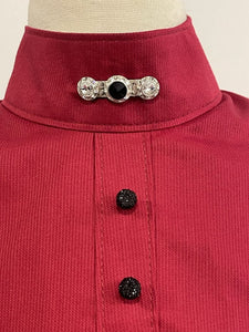 Red Dickie with Black Sparkle Buttons