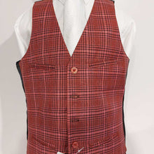 Becker Brothers Boys Maroon and Brown Plaid Vest