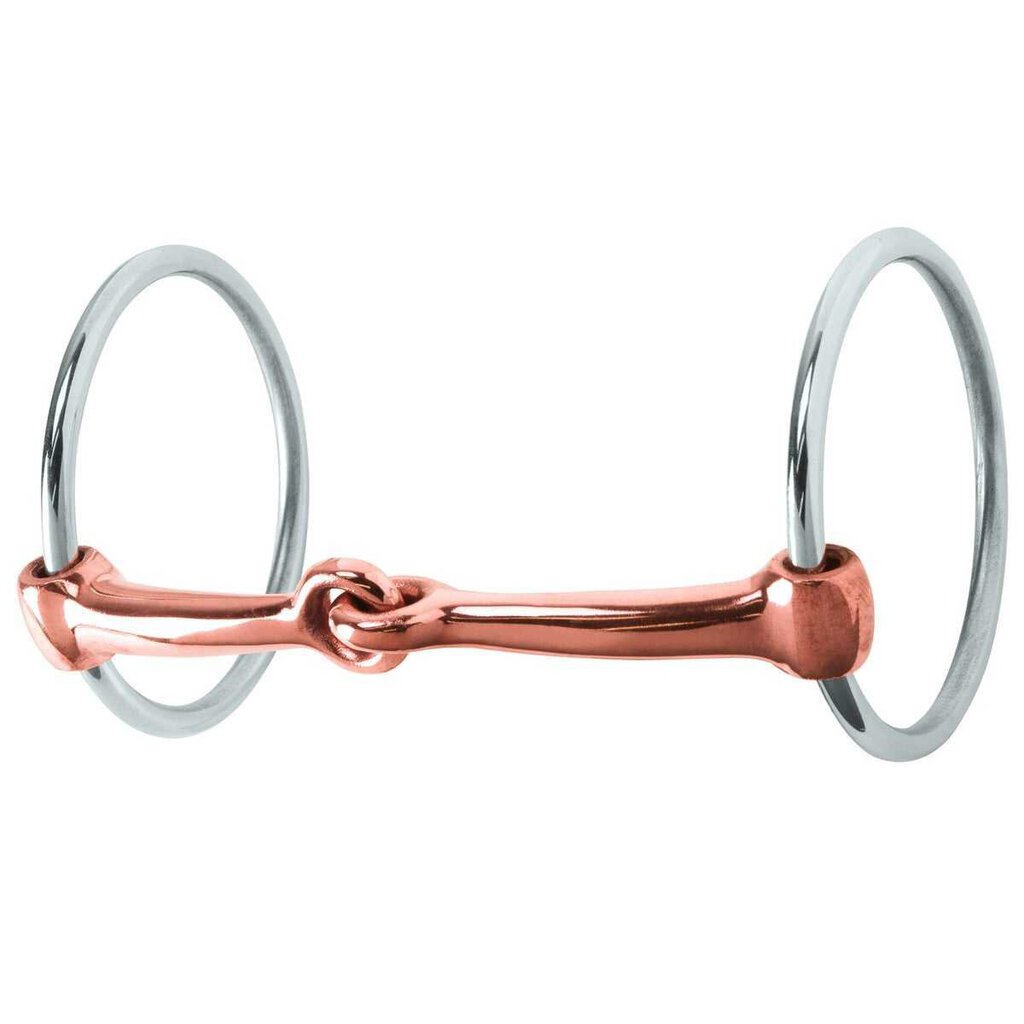 Tough1 5" Flat Ring Snaffle SS Copper Bit