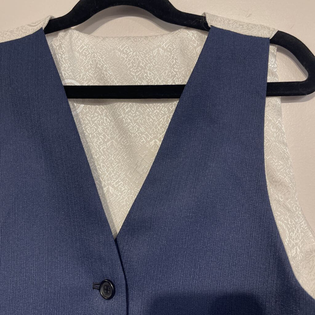 Custom Textured Navy Vest