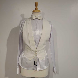 White Formal Vest and Bowtie