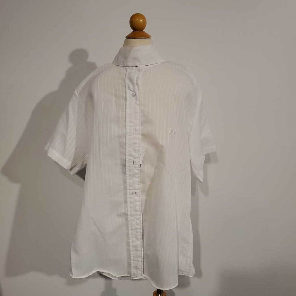 White Striped Short Sleeve Hunt Shirt