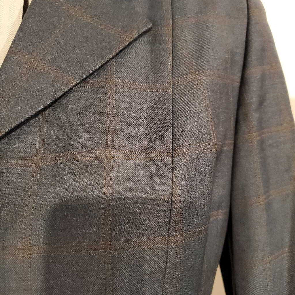 Grand Prix Navy with Copper Windowpane Hunt Coat 14S