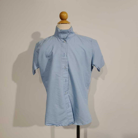 Light Blue Hunt Shirt 6 No Collar Short Sleeved