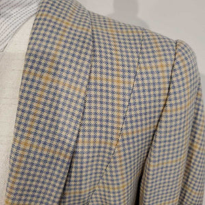 Countryside Blue and Gold Windowpane Daycoat