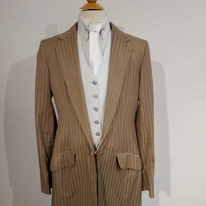 Becker Brothers Tan w/ White Stripe Suit