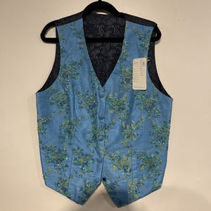 Custom Aqua Floral Vest