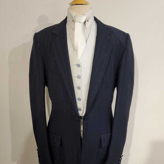 Marsha De Arriaga Navy Suit with Sparkle Stripe