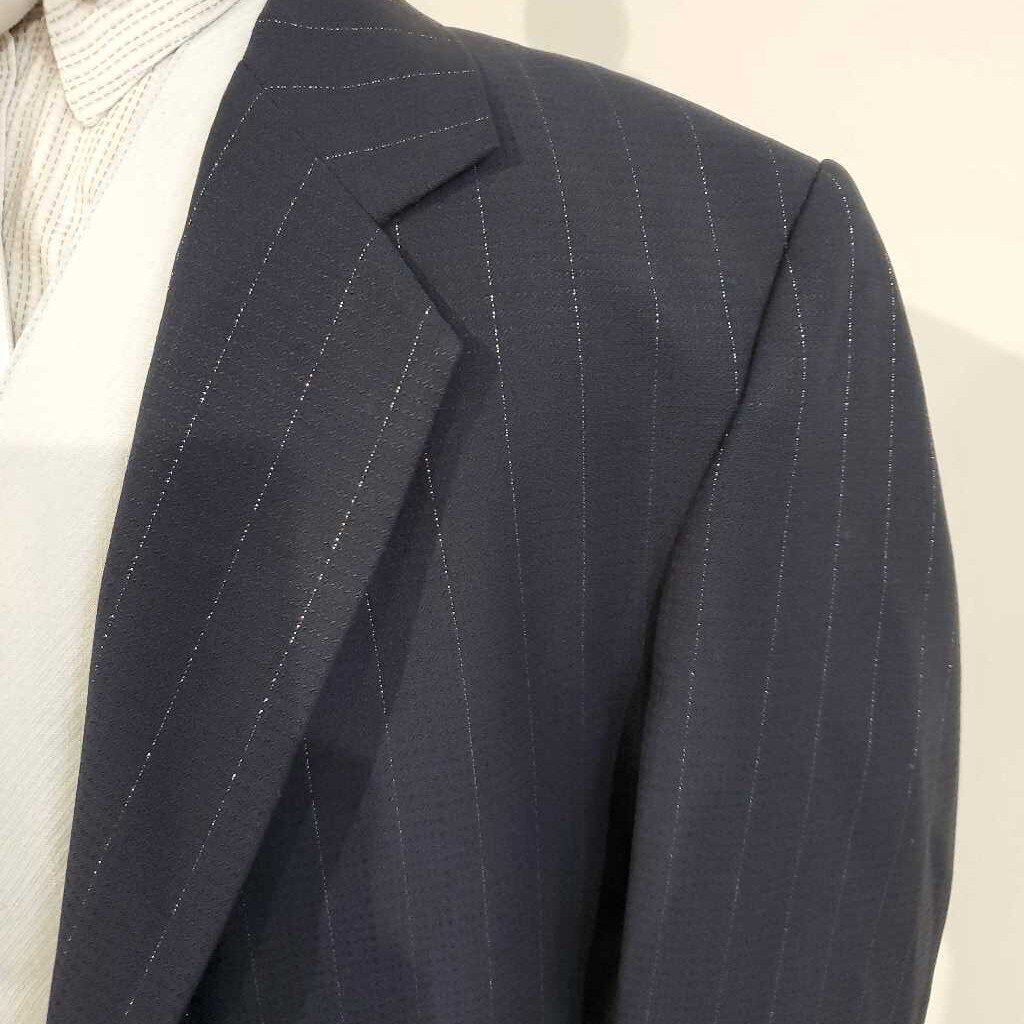 Marsha De Arriaga Navy Suit with Sparkle Stripe