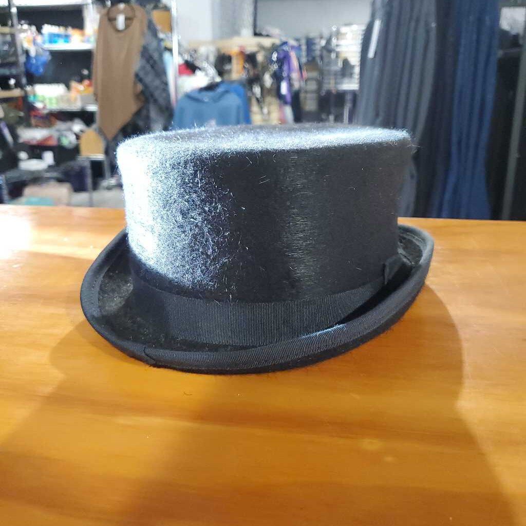 Roni Wool Top Hat Black 7 1/8