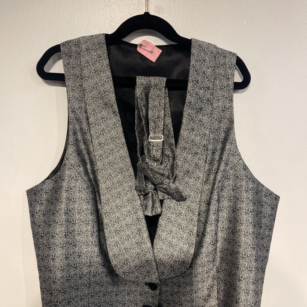 Silver Paisley Fomal Vest