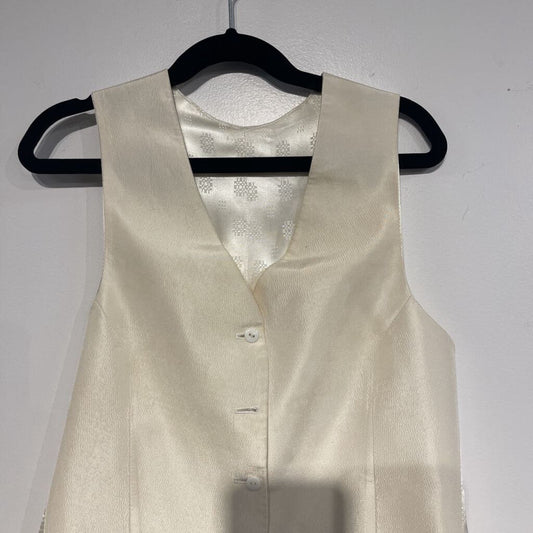 Cream Satin Vest Custom