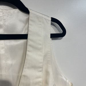 Custom Cream Striped Formal Vest