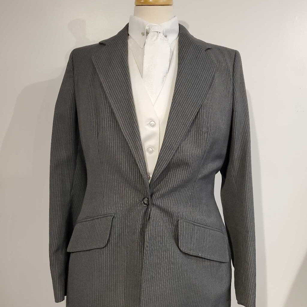 3pc Grey Pinstipe Suit