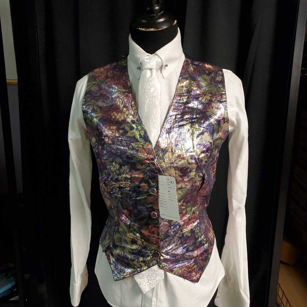 flower patterned vest