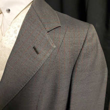 3pc grey and red striped suit