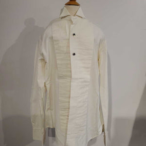 White Pleated Formal Shirt