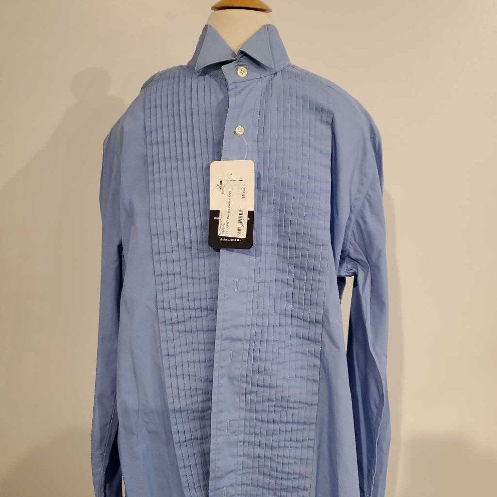 Periwinkle Pleated Formal Shirt