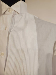 White Pleated Formal Shirt 16