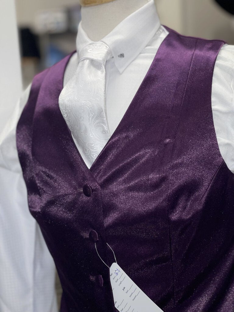 New Light Purple Silk Vest