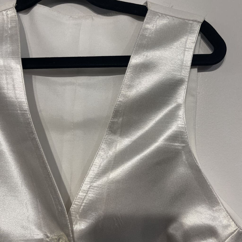 Becker White Satin Vest&Shirt