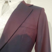 3pc Maroon Iridescent Suit