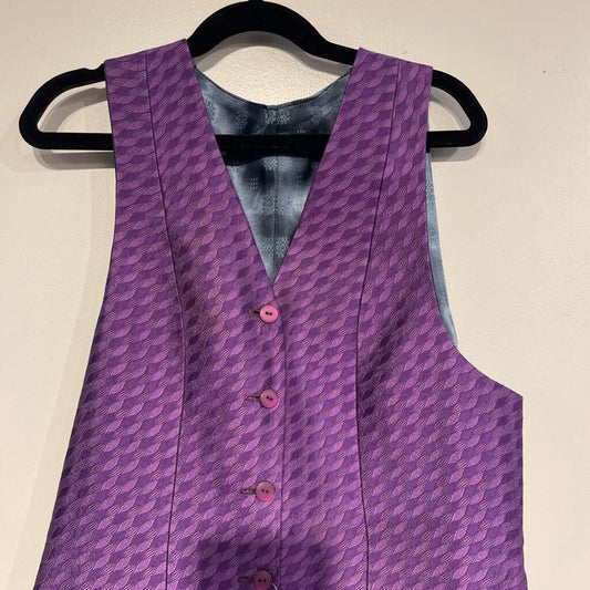 Dark Purple Patterned Vest