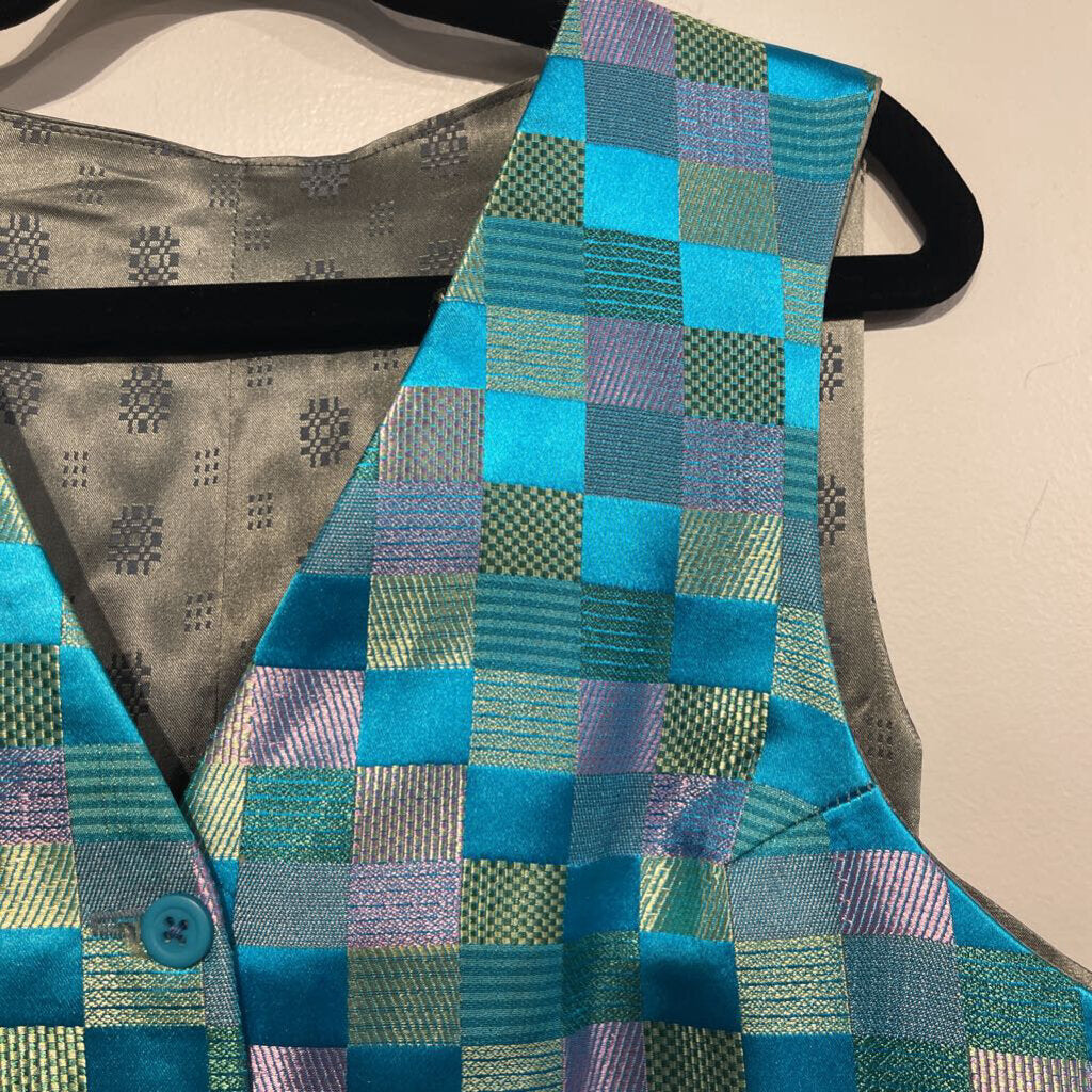 Teal Patterned Vest