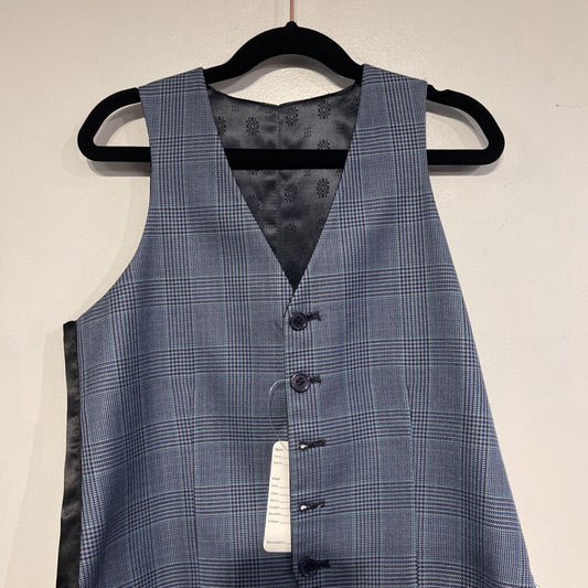 Blue Plaid Vest