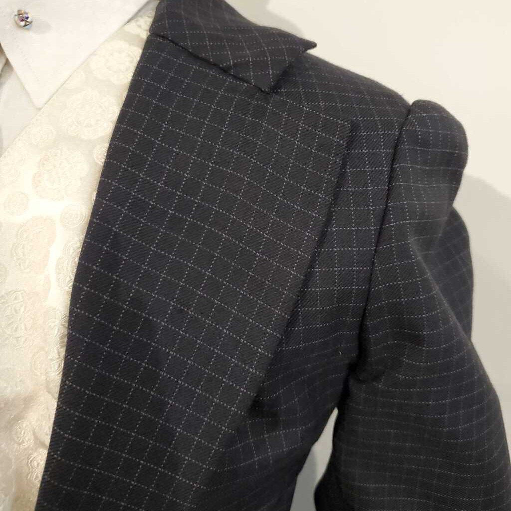 Navy Windowpane Suit