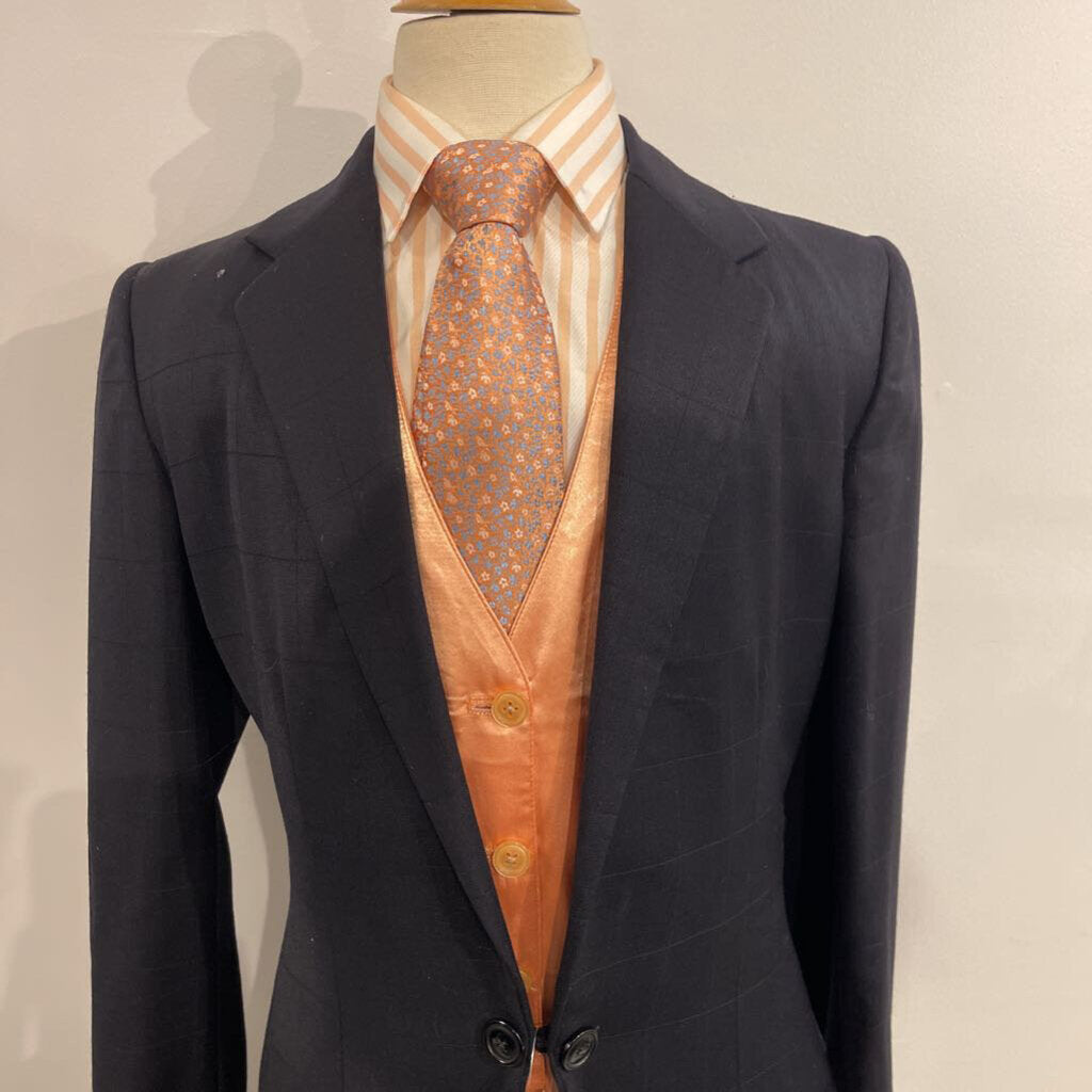 Hawkewood Dark Navy Windowpane Suit