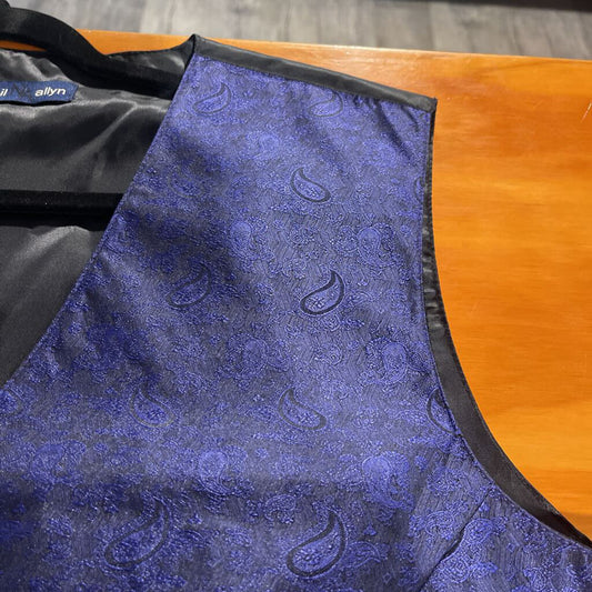 Vest Blue brocade