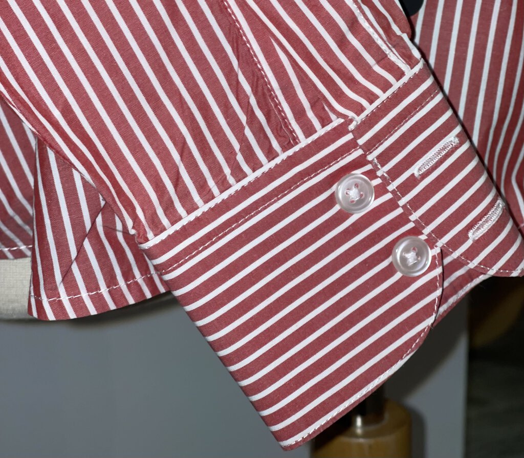 Marsha De Arriaga Red and White Stripe Shirt