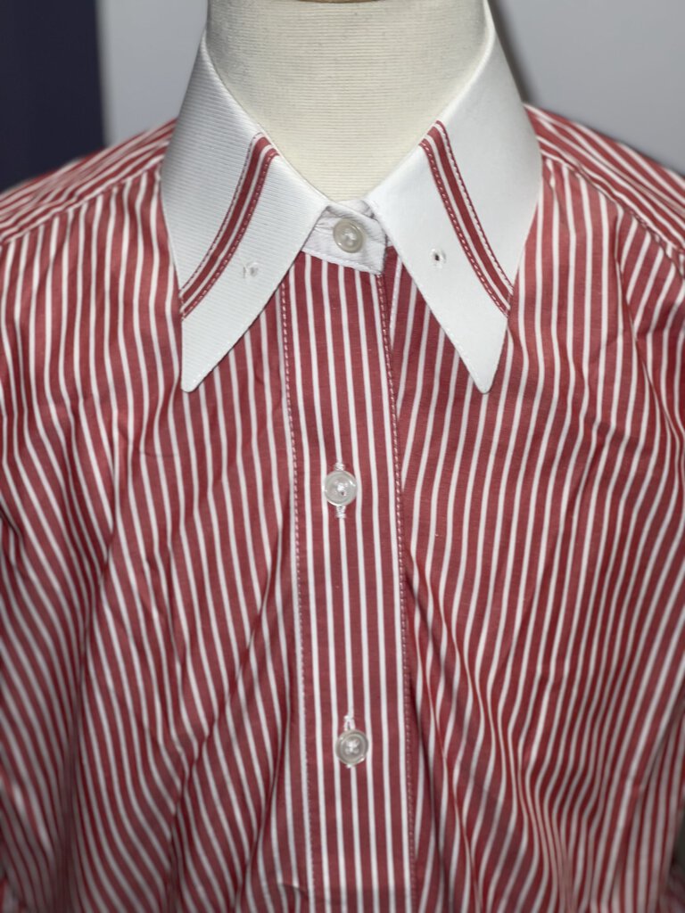 Marsha De Arriaga Red and White Stripe Shirt