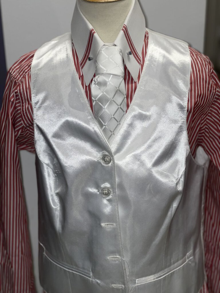 Marsha De Arriaga Red and White Stripe Shirt