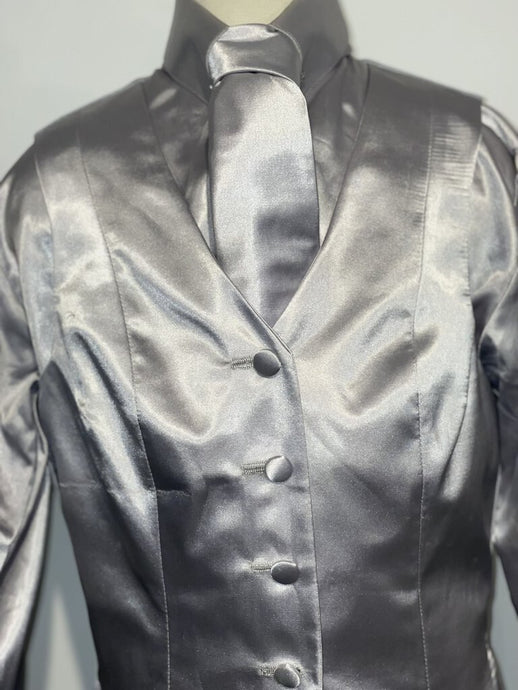 MTC Silver Silk Formal Shirt