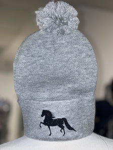 Winter Knit Hat with Pom