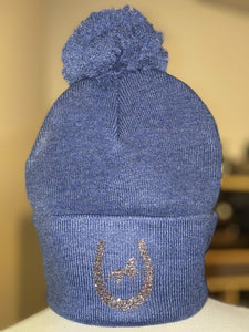Winter Knit Hat with Pom