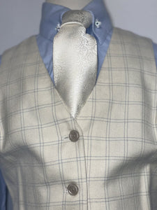 Becker Brothers Cream and blue plaid Vest