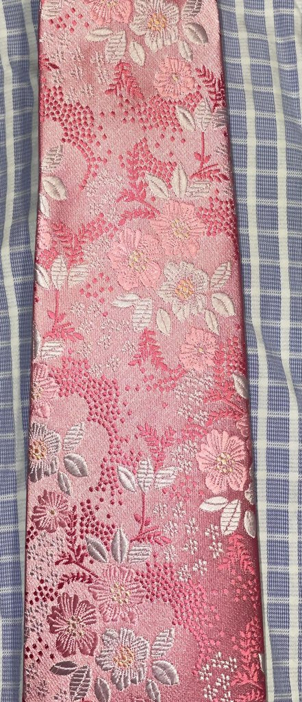 Pink Flower tie