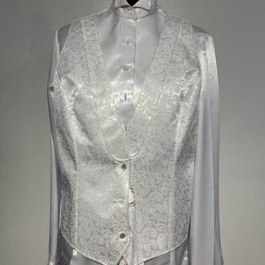 New MTC Formal Vest White Paisley